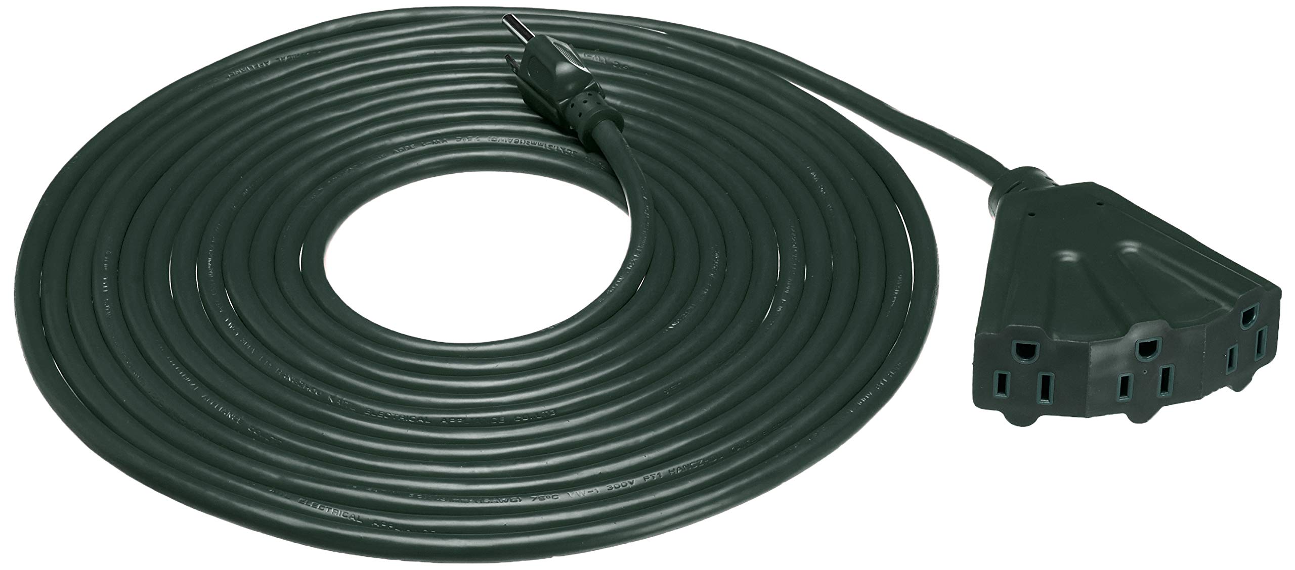 Amazon Basics Indoor/Outdoor Extension Cord, 25-foot, 3-Prong Grounded Plug with