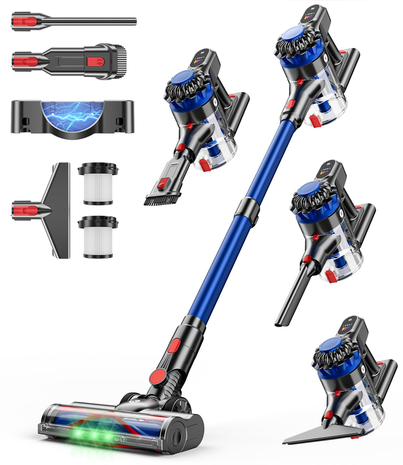 KARDV Cordless Vacuum Cleaner, 500W/40Kpa Vacuum Cleaners for Home, 60Mins Stick