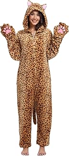 DKRUW Adult Onesie Pajamas Animal One Piece Costume Halloween Cosplay for Women Men Family
