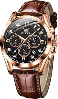 OLEVS Mens Wrist Watch Easy Read Analog Quartz Date Silver Casual Stainless Steel Waterproof Luminous Two Tone Wrist Watch
