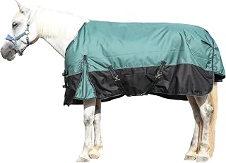 Gallopoff 1200D Horse Blanket, 200g Medium Weight Waterproof Winter Turnout | 1200D Ripstop Outer, Waterproof Breathable Shell, Anti-Rub Lining, 200g Insulation, Keep Dry in Snow & Cold, Large Tail Flap