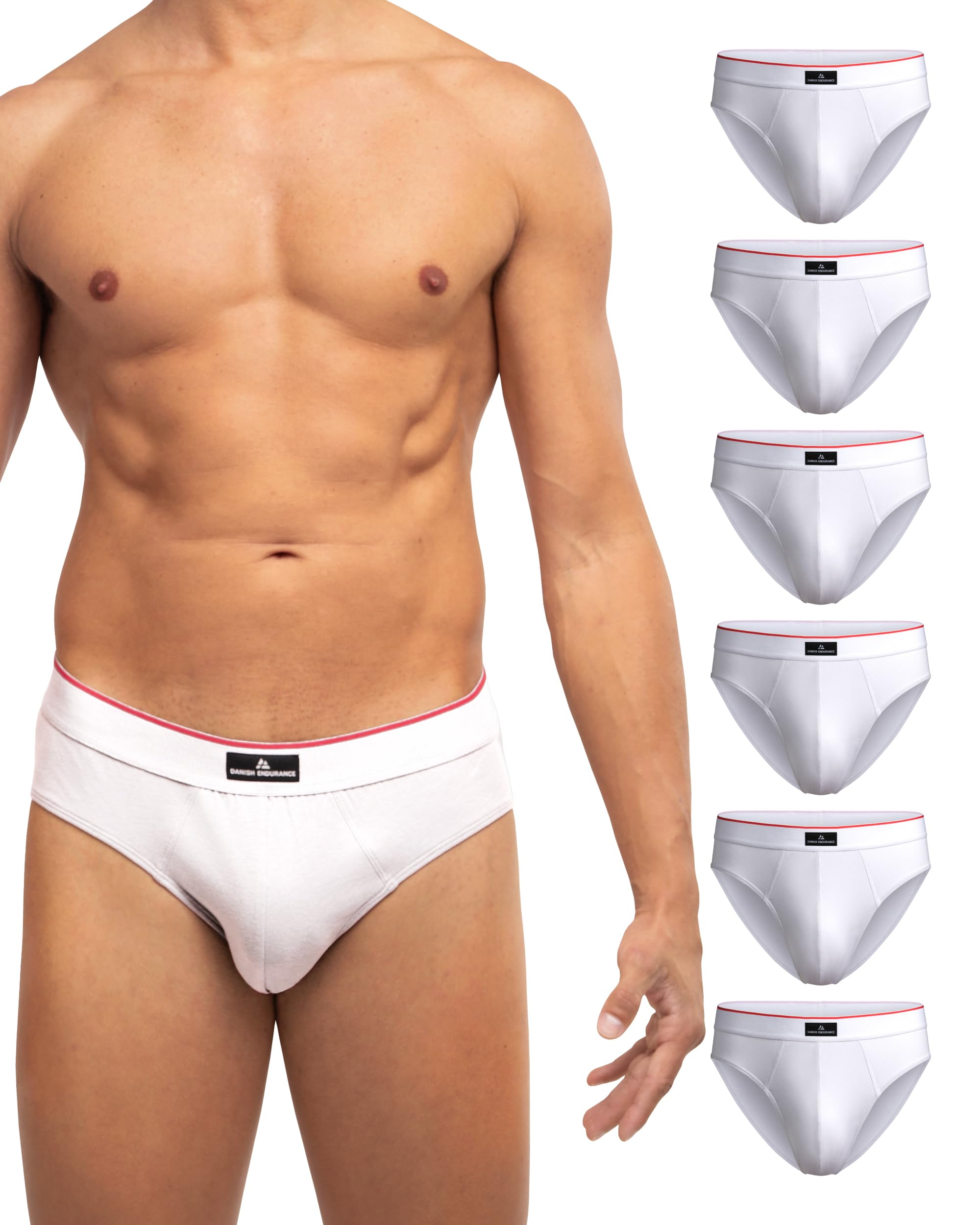 DANISH ENDURANCE Pack of 6 Men's Classic Cotton Briefs