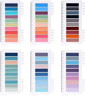 Brencco 1200 Pieces Colored Self Adhesive Tabs Indexes Bookmark for Notes