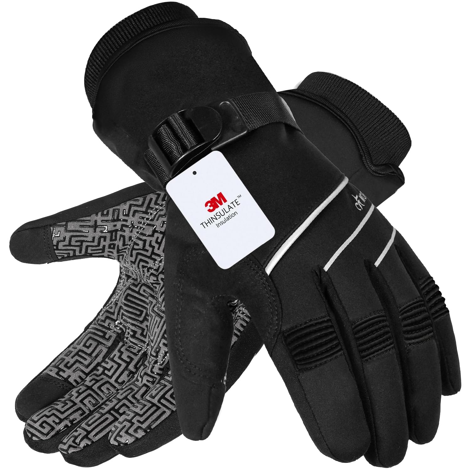 MOREOK Waterproof & Windproof Winter Gloves for Men and Women,-30°F 3M Thinsulat