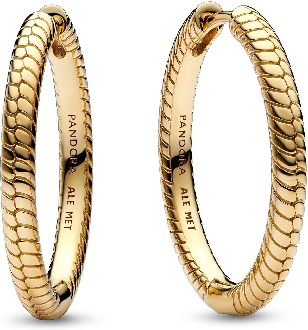 Pandora Moments Infinity Pendientes con patrón de cadena de serpiente
