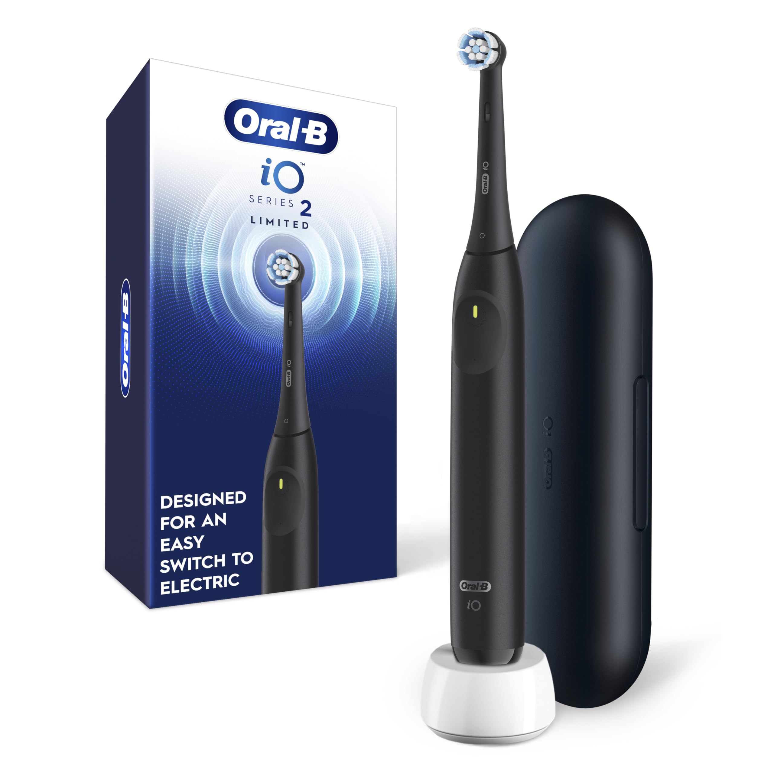 Oral-B iO2 Electric Toothbrush, for an Easy Switch to Electric, Night Black, Rec