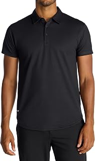 BYLT Men's Drop-Cut Polo – Collared Casual Shirt for Men – Soft Polyester, Cotton, and Spandex Blend – Wrinkle Resistant