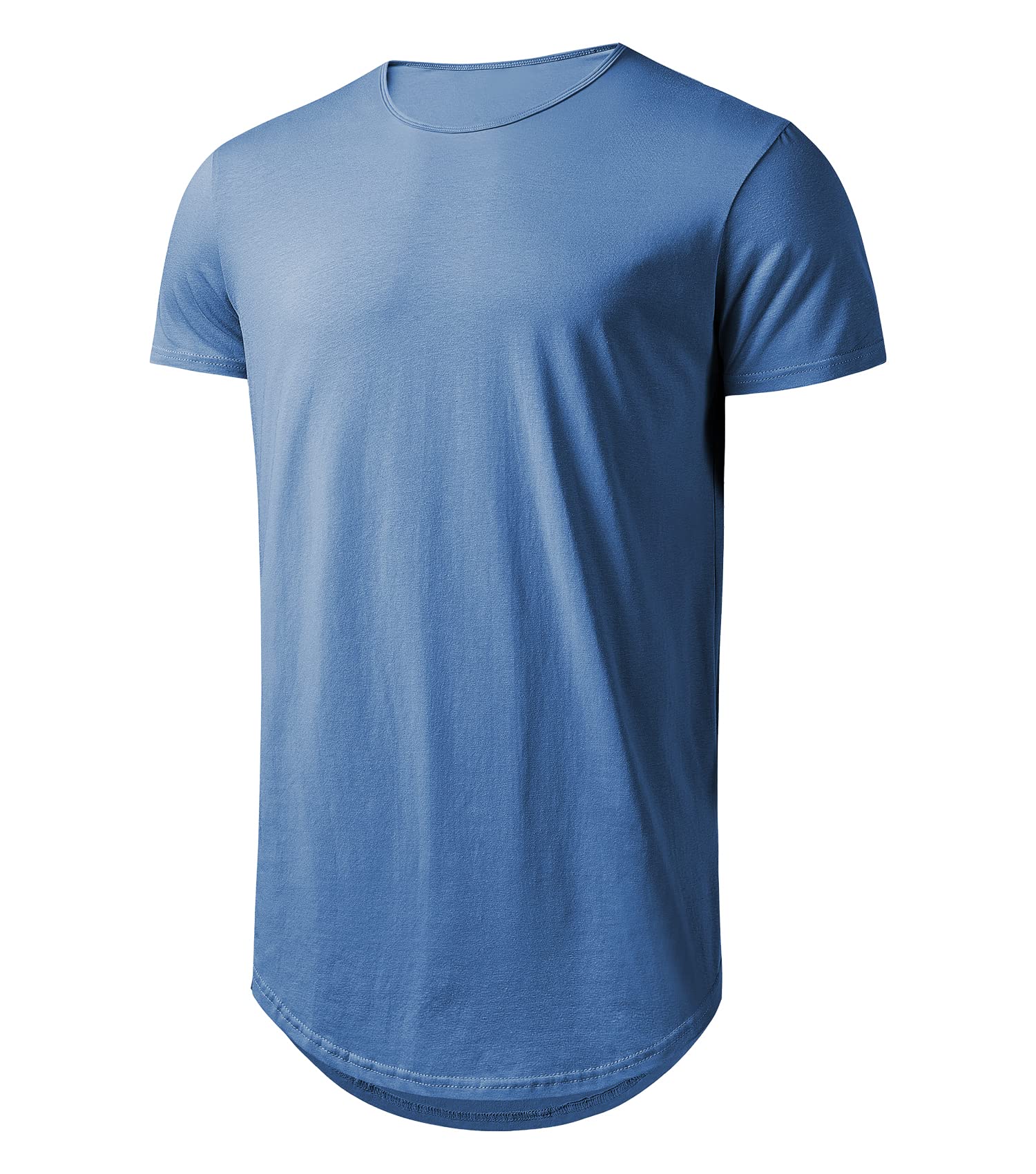 Big and Tall Mens Tshirts Longline Extra Long Shirts Hipster Reflective Line Sca
