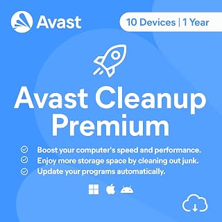 Avast Cleanup Premium 2026 | 10 Devices | 1 Year | Activation Code by email