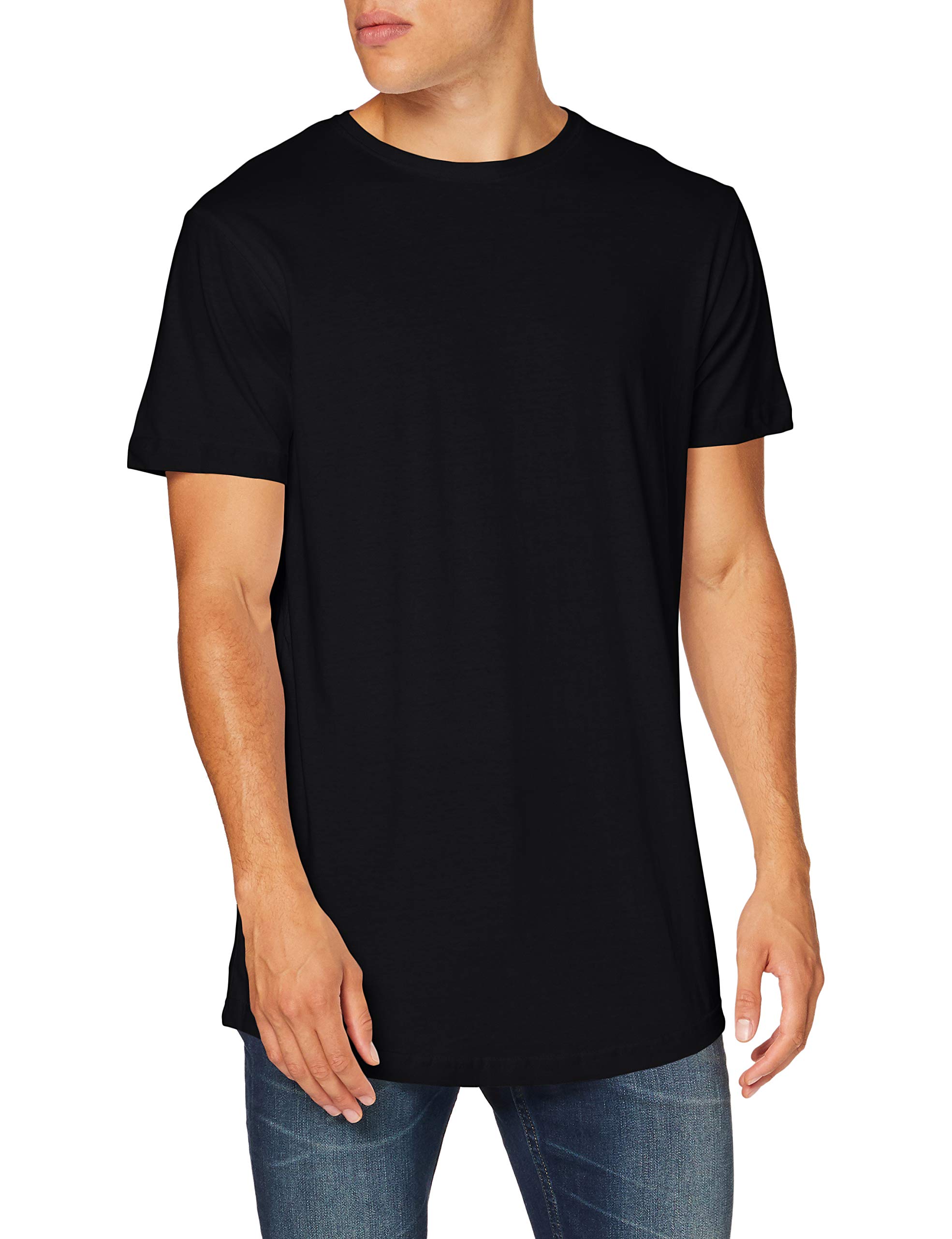 Build Your Brand Men's Shaped Long Tee T-Shirt