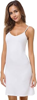 Women's Basic Adjustable Spaghetti Straps Cami Under Mini Dress