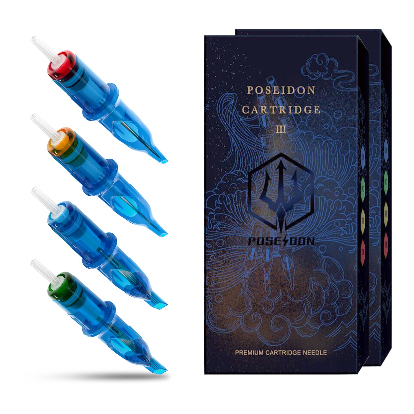 POSEIDON V3 Tattoo Cartridge Needles 30PCS Mixed Size 3RL 5RL 7RL 5RM 7RM 9RM Di