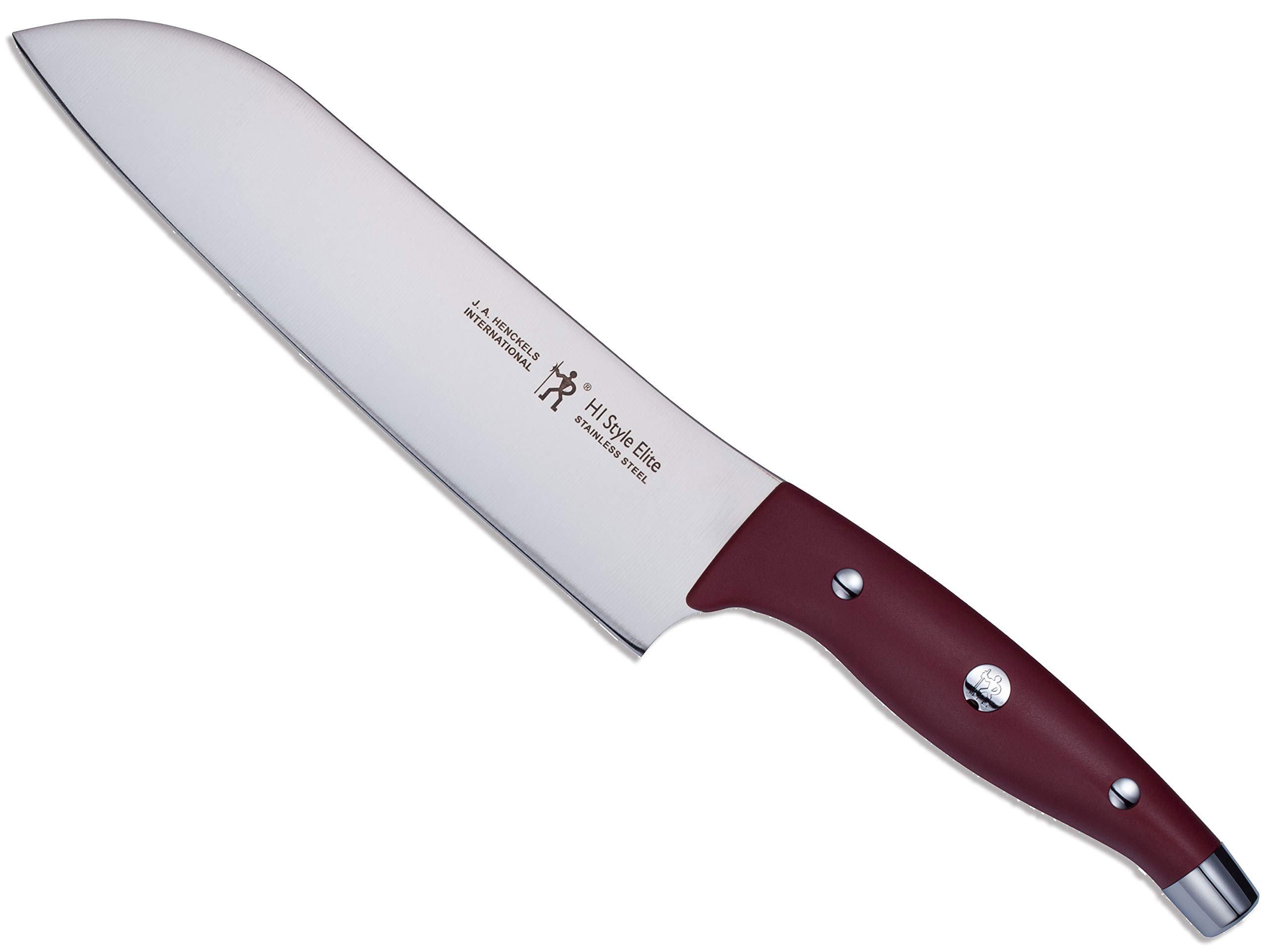 ZWILLING HI Style Elite Santoku Knife, 7.1 inches (180 mm), Bordeaux, Made in Ja