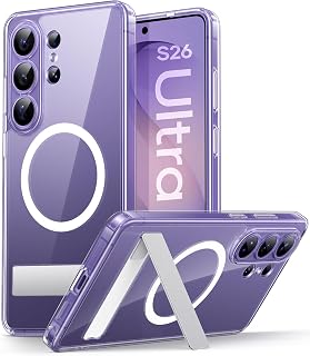 Vihibii for Samsung Galaxy S26 Ultra Magnetic Case with Stand, Clear