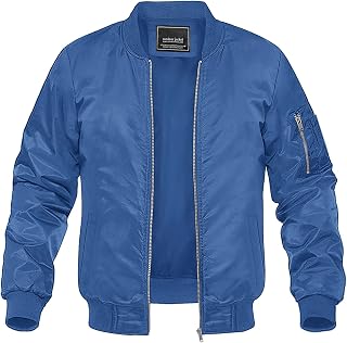 MAGNIVIT Men's Lightweight Bomber Jacket Windbreaker Casual Fall Spring Outdoor Coat