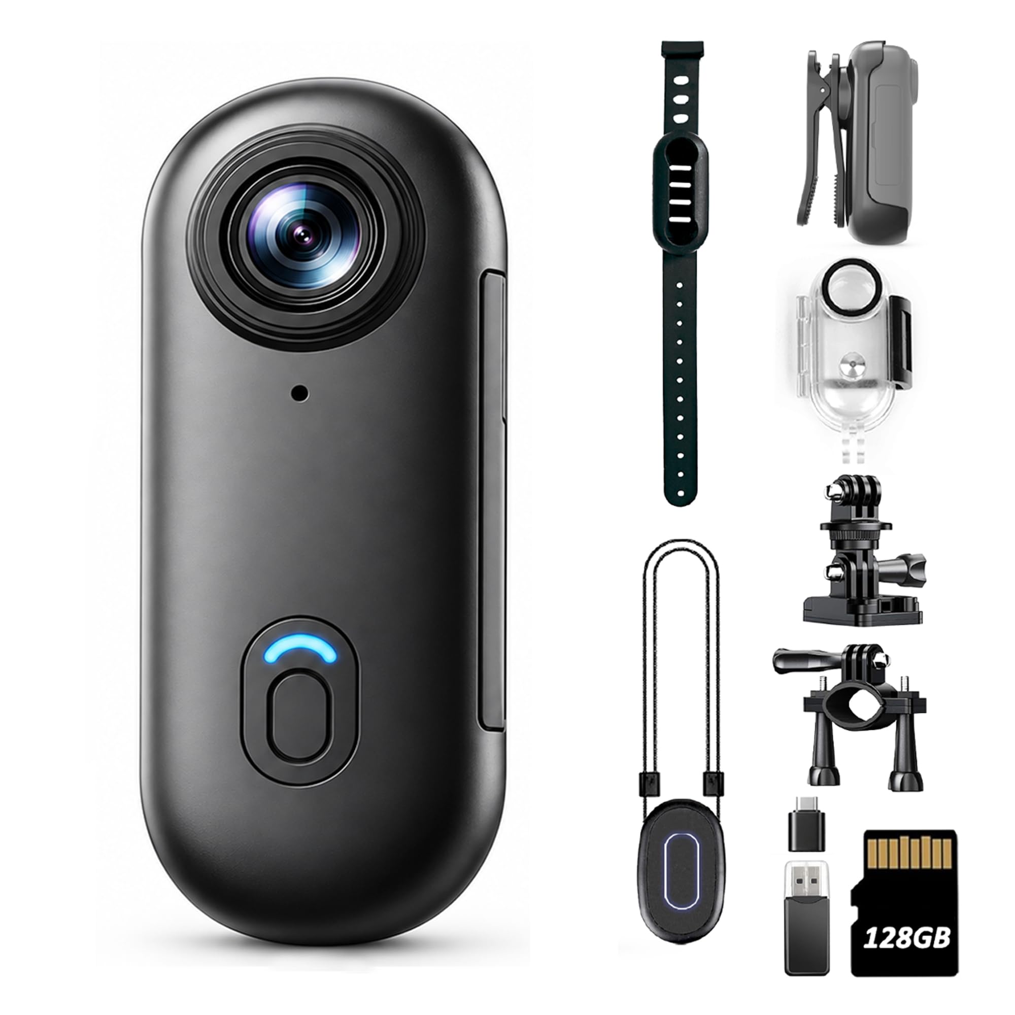 4K 128GB Mini Body Camera - Magnetic Thumb-Sized Action Cam with Video & Audio R