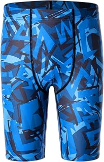 DEVOROPA Boys Swim Jammers Youth Competitive Swim Team Trunks Racing Swimsuit Athletic Swimming Shorts Slim/Standard/Husky
