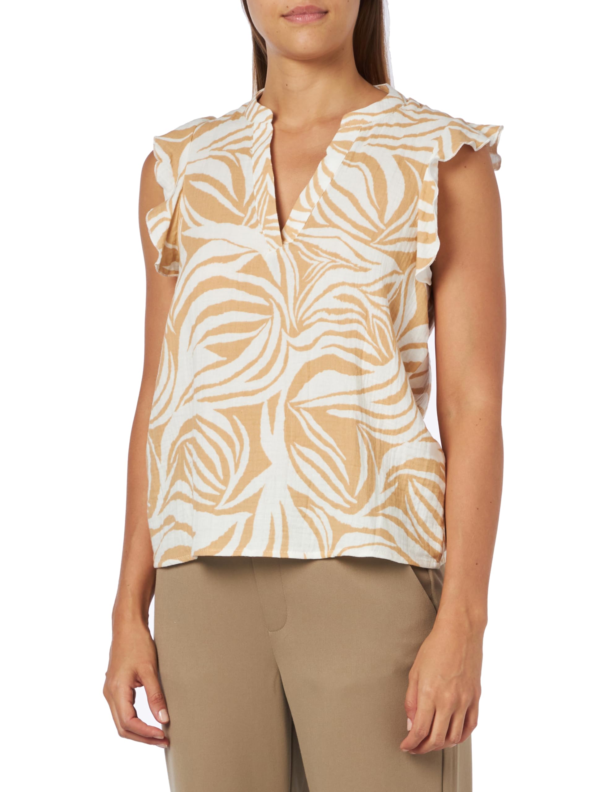VERO MODA Vmdotty Natali SL Frill Top Wvn Ga Women's