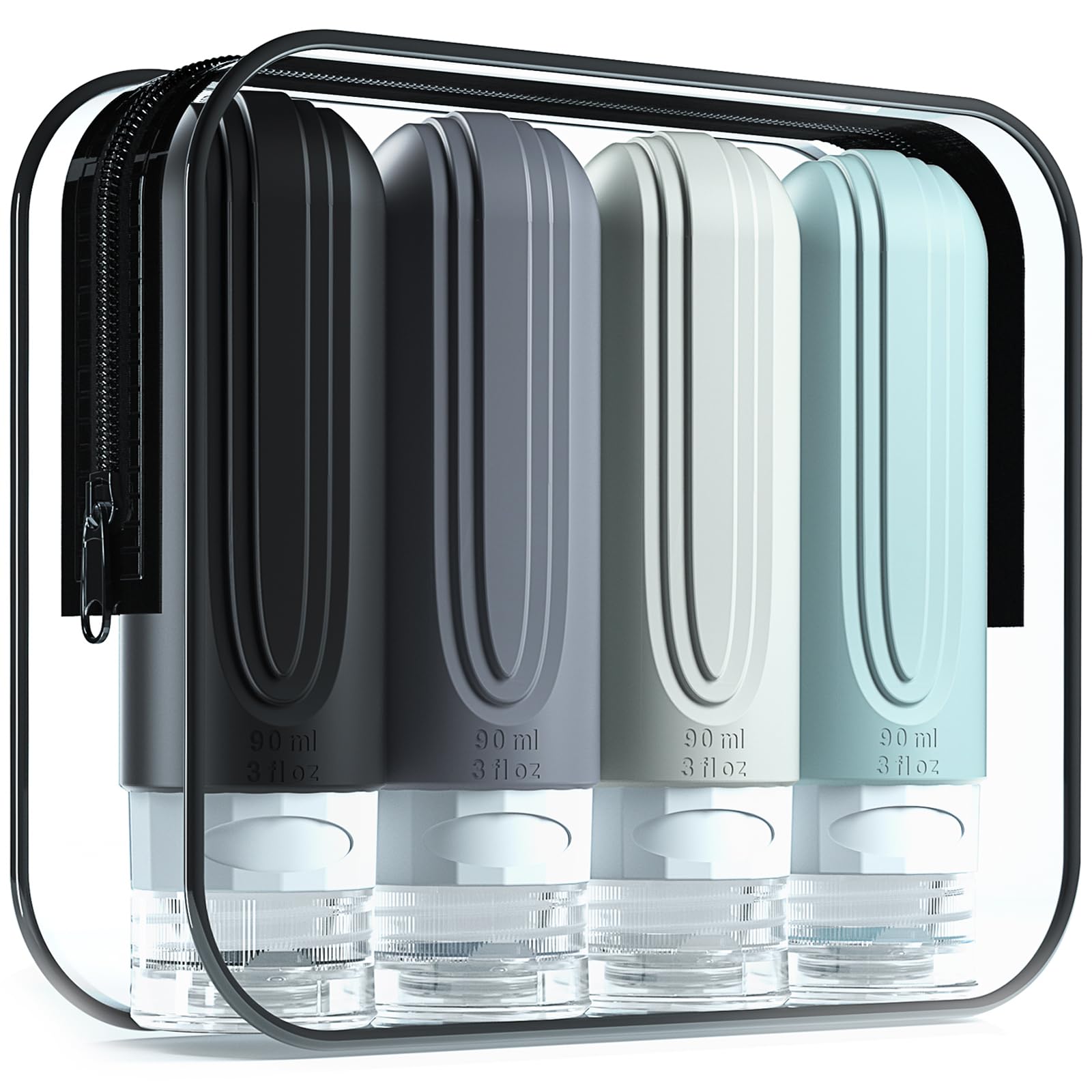 Mrsdry Travel Bottles for Toiletries, Tsa Approved 3oz Travel Size Containers BP