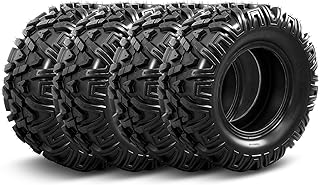MOTOOS ATV/UTV Tires 25x8-12 Front &amp; 25x10-12 Rear,6-Ply Tubeless,Set of 4 | 4pcs 25x8x12 &amp; 25x10x12 ATV Tires,6 PR,Only Tire.Non-Directional "A" Tread for 2 Or 4 Wheel Drive Atv Applications