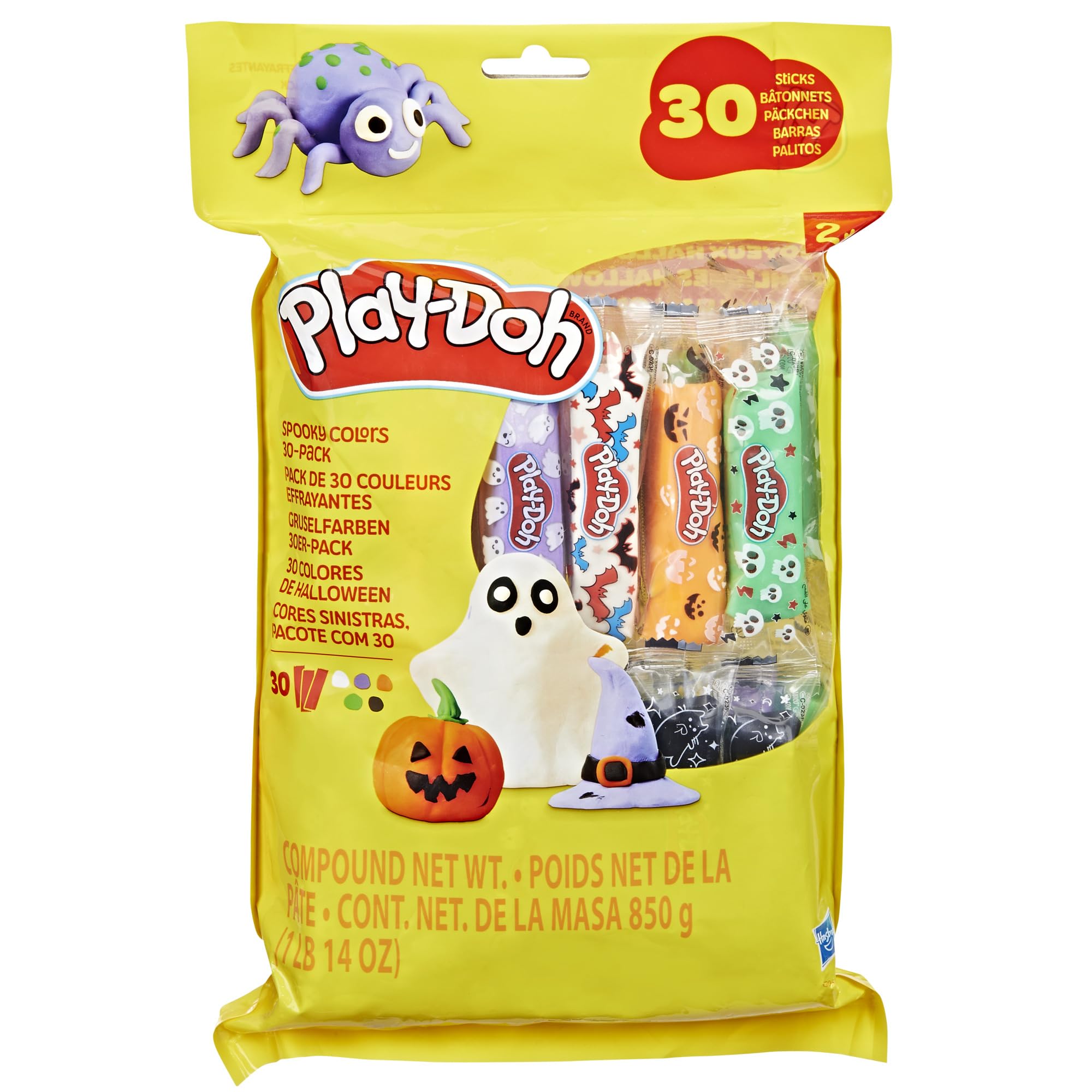 Play-Doh 30 Pack Spooky Colors, Individually Wrapped 1 Ounce Sticks for Hallowee