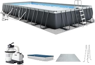 INTEX 26373EH Ultra XTR Deluxe Rectangular Above Ground Swimming Pool Set: 32ft x 16ft x 52in – Includes 2800 GPH Sand Filter Pump – SuperTough Puncture Resistant – Rust Resistant – Easy to Assemble