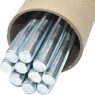 Pack of 10, M12 x 1m (1000mm) Zinc Plated Threaded Rod/Bar