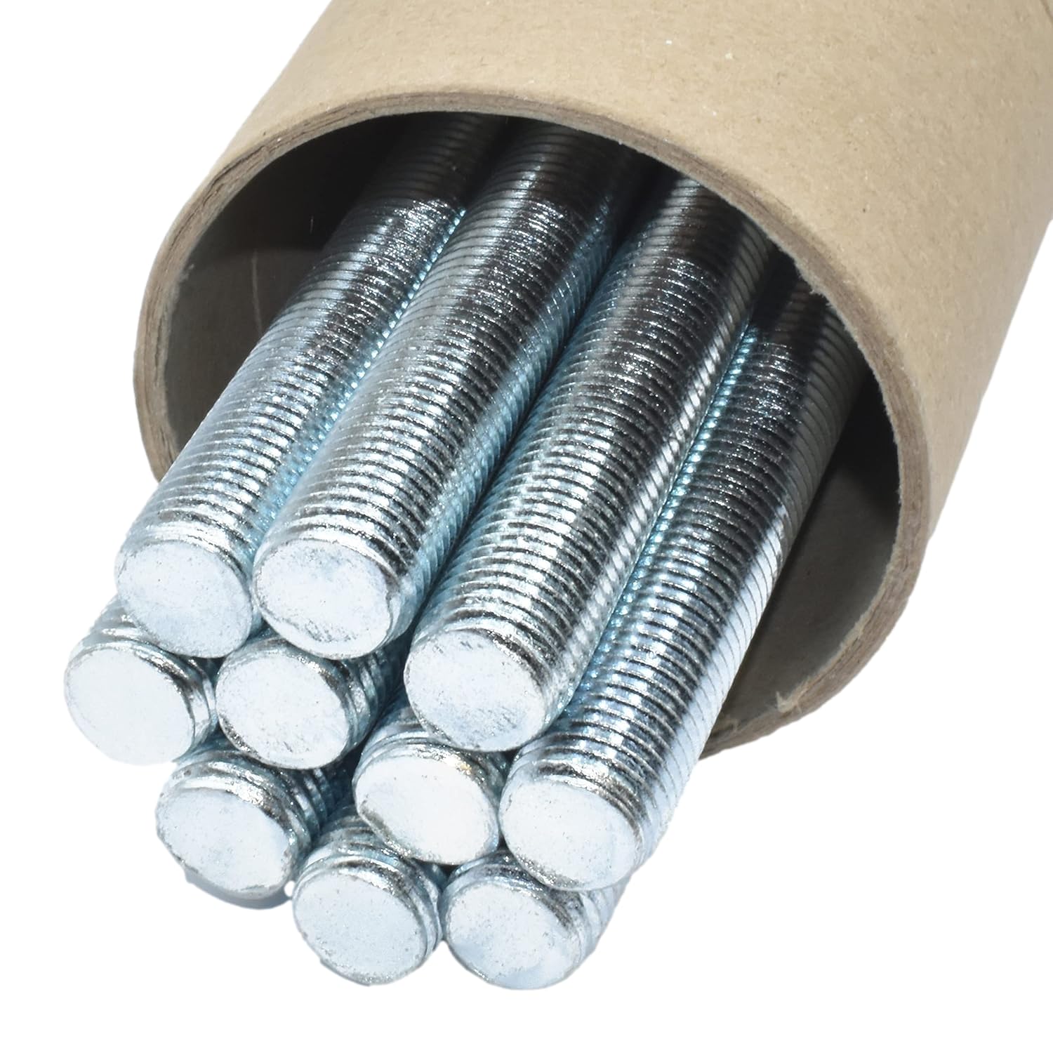 Pack of 10, M12 x 1m (1000mm) Zinc Plated Threaded Rod/Bar