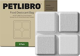 PETLIBRO Pet Food Desiccant Bag, 6 Packs Desiccant Bags for Cat Dog Feeder, Keep Pet Food Dry and Fresh, Suitable PETLIBRO Automatic Cat Feeder Model PLAF005, PLAF006, PLAF103, PLAF203, PLAF301