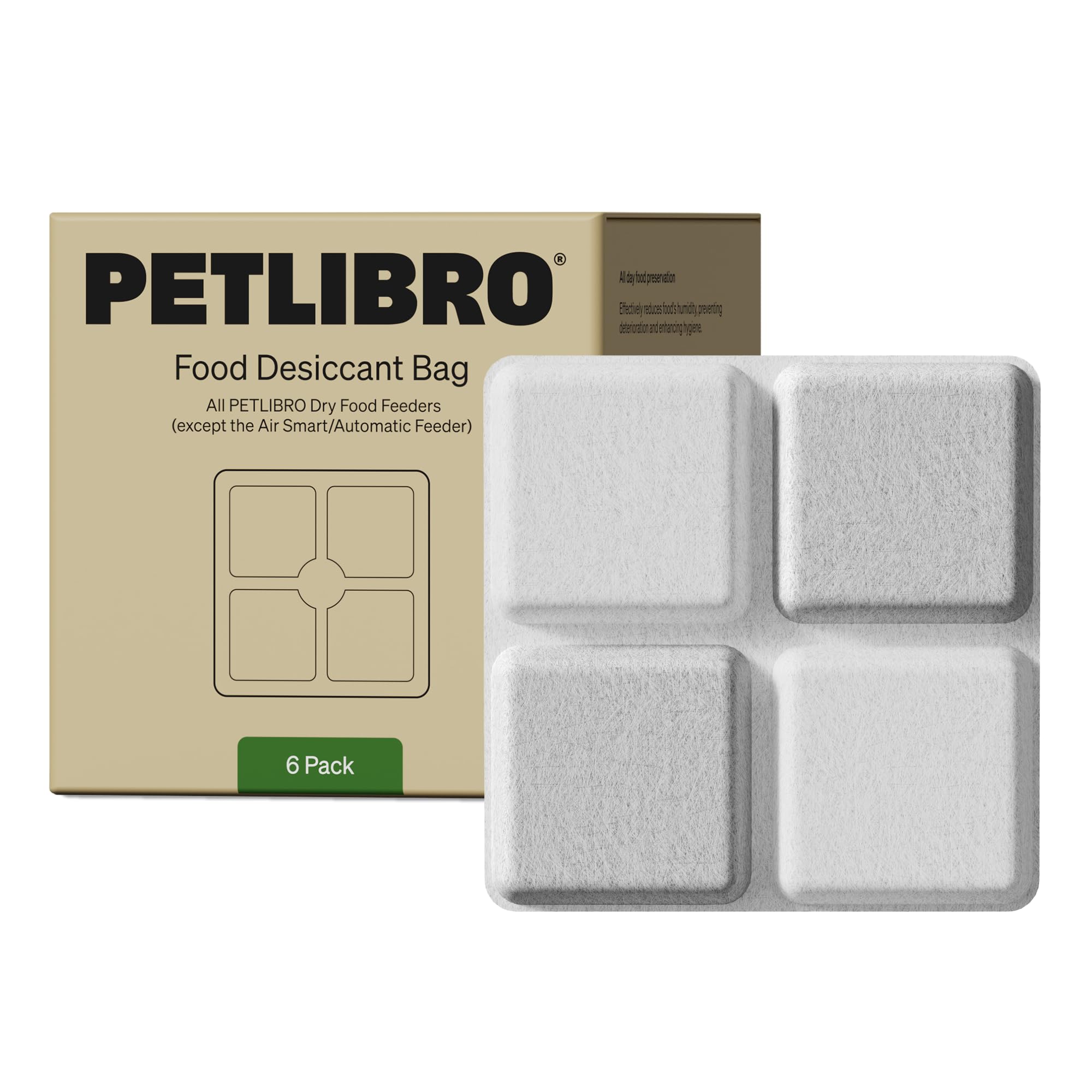 PETLIBRO Pet Food Desiccant Bag, 6 Packs Desiccant Bags for Cat Dog Feeder, Keep