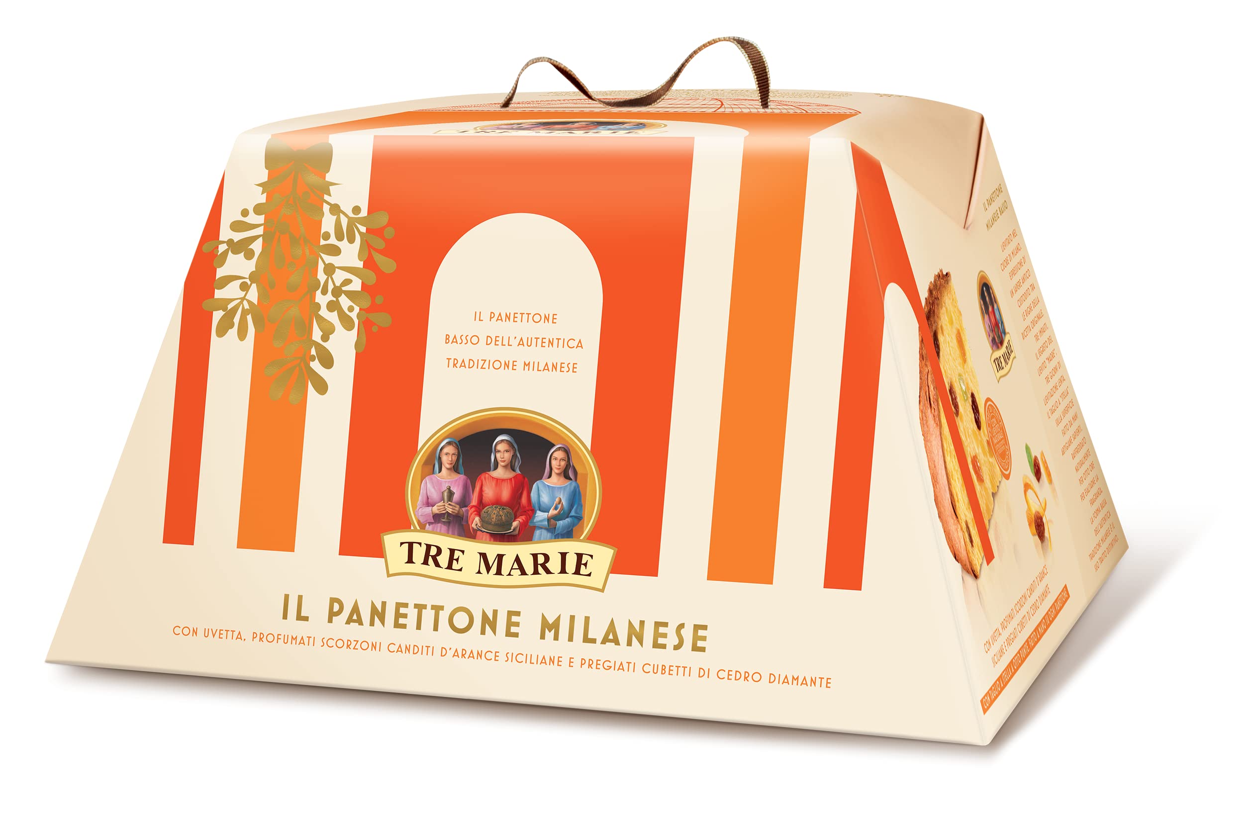 Tre Marie Traditional Italian Panettone – Milanese 750gr (Pack of 1)