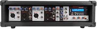 Rockville RPM45BT 1800W 4-Channel Powered Mixer/Amplifier, Bluetooth, EQ | 1800W Peak / 450W RMS, Echo/Delay Effects, USB Playback, Phantom Power, 4 XLR Inputs, Remote, Wood Cabinet, AUX Input