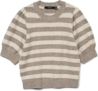 VERO MODA Vmdoffy 2/4 O-Neck Pullover Ga Noos Vmdoffy Ga Noos Women's 2/4 Crew Neck Pullover (Pack of 1)