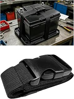 Battery Box Strap, 40 Inch Adjustable Vehicle Battery Box Hold Down Webbing with Buckle, Quick Release Retaining Strap for Securing Auto Batteries, Car Accessories