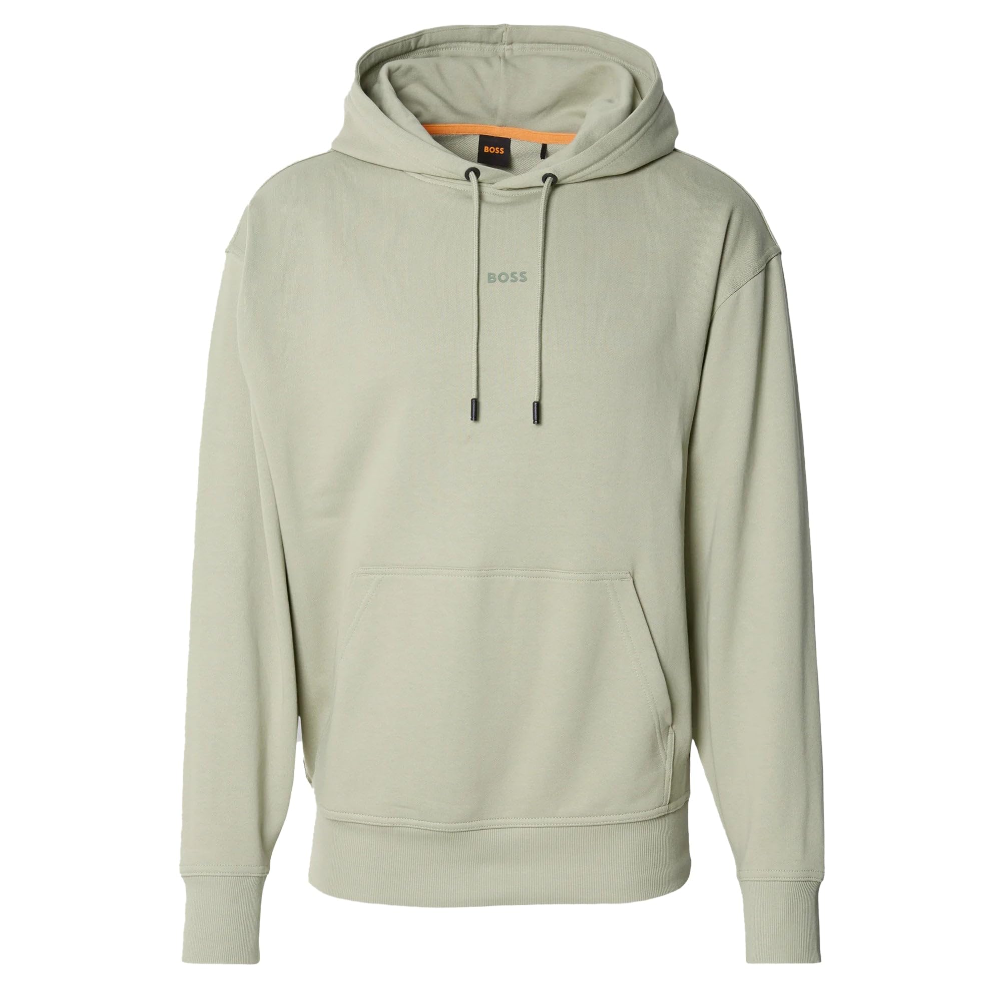 BOSS Cotton Fleece Hoodie with Printed Logo