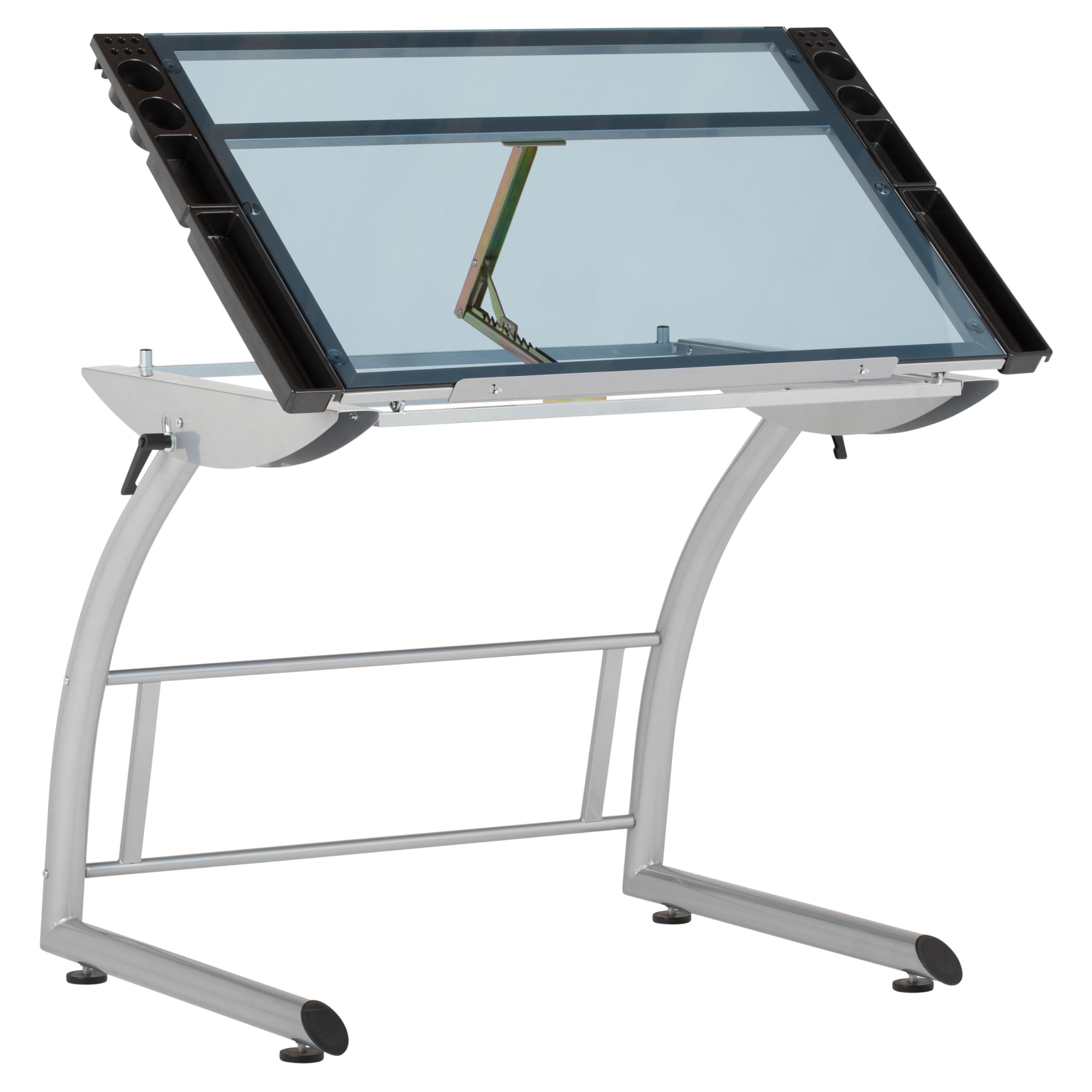 Studio Designs 10089 Triflex Drawing Table, Sit to Stand Up Adjustable Desk, Sil