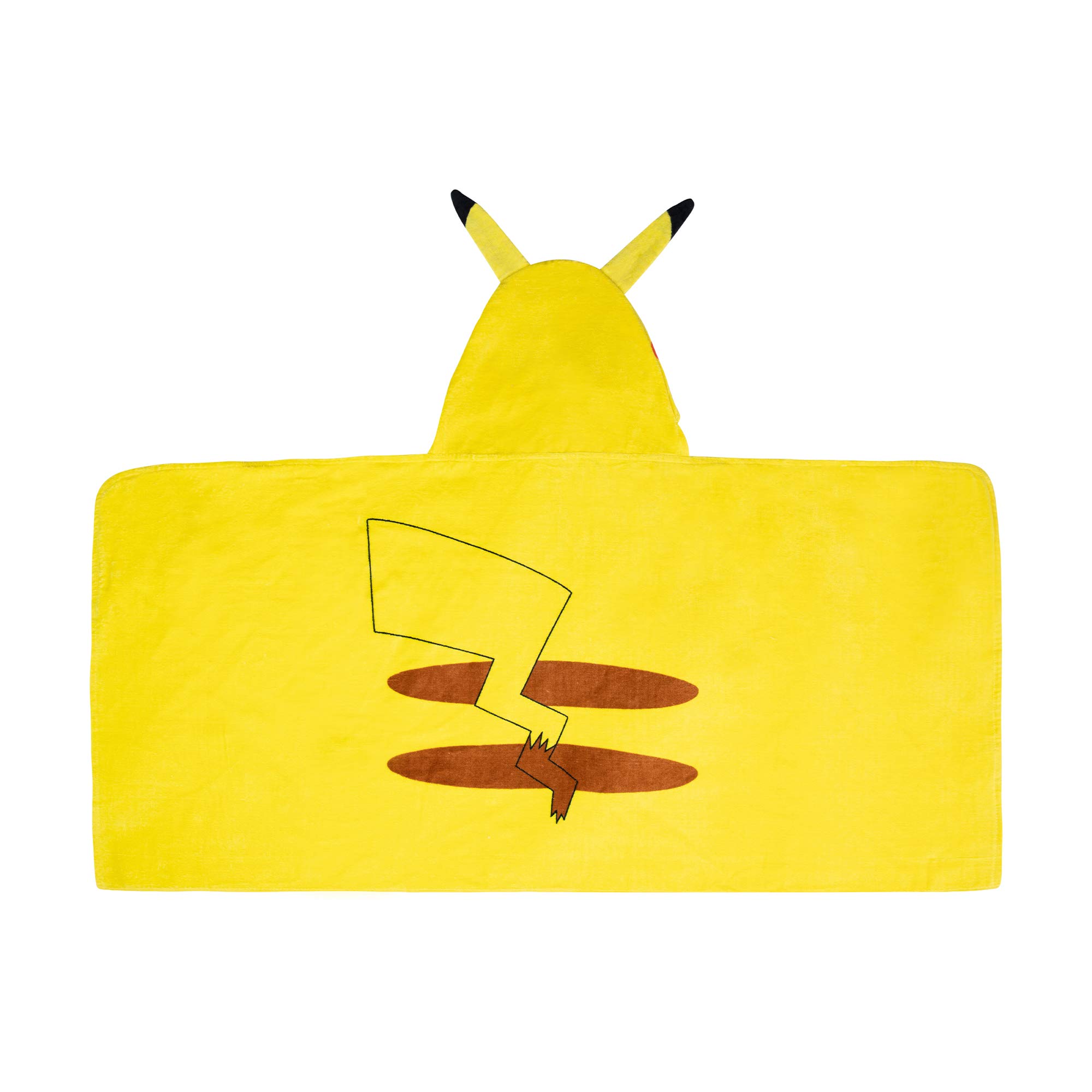 Pokemon Pikachu Bath and Beach Soft Cotton Terry Hooded Towel Wrap, 24" x 50", (