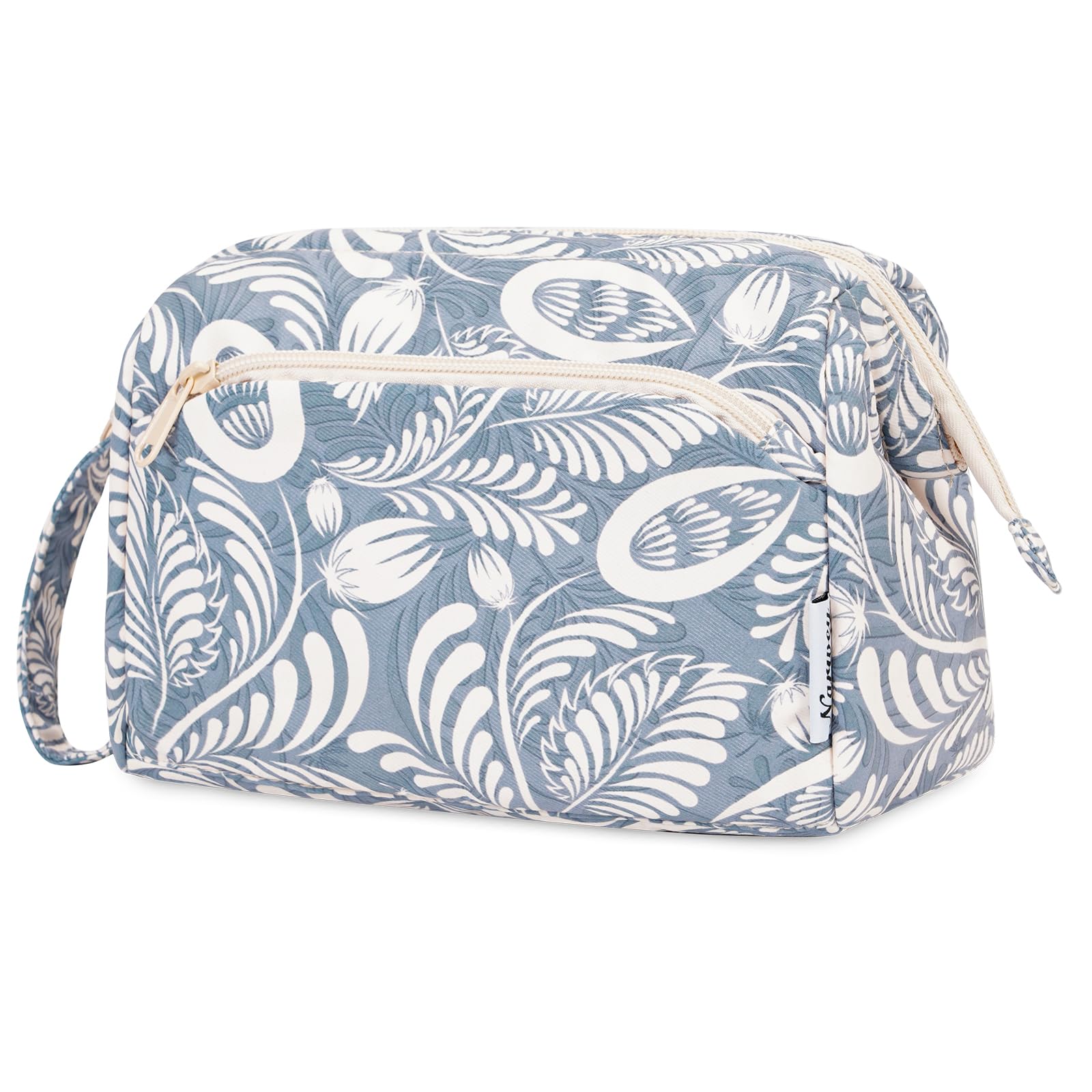 Narwey Makeup Bag, Travel Toiletry Bag, Wide-Open Wash Bag for Women
