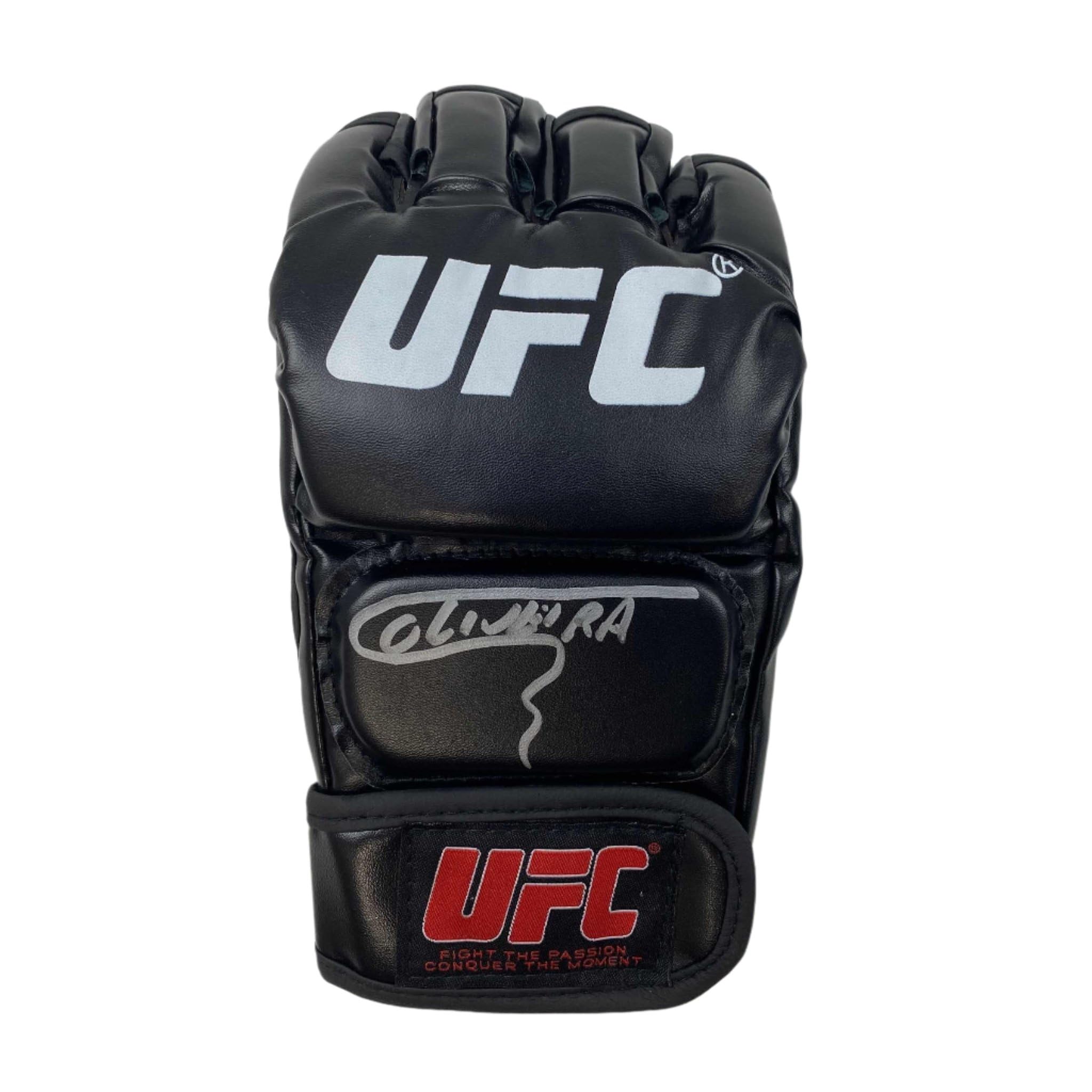 Autographed/Signed Charles Oliveira UFC MMA Ultimate Fighting Black Glove Becket