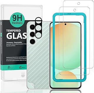 Ibywind for Samsung Galaxy S25 FE 5G Screen Protector,2 Pack,9H Hardness Tempered Glass and Camera Lens Protector,with Alignment Frame,Full Coverage,Bubble Free,Fingerprint Unlock,Scratch Resistant