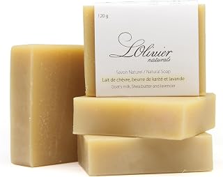 Unscented Goat's Milk Soap - With Shea Butter - All Natural Bar Soap - Handmade Soap - Made in Canada (4 Pack)