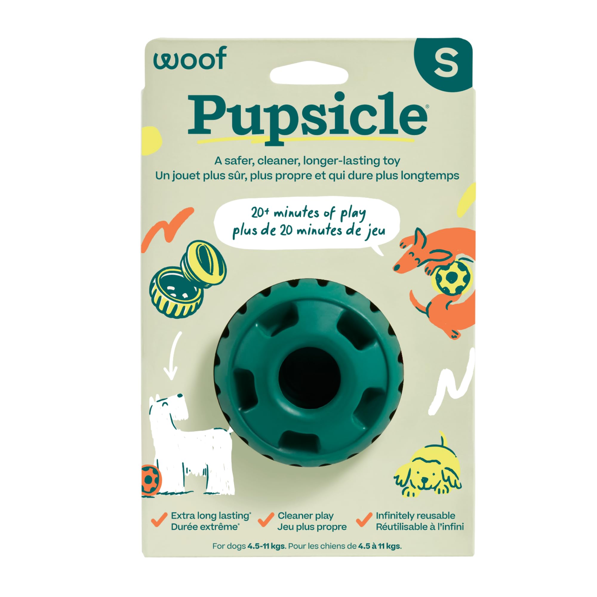 Woof Pupsicle - Long-Lasting Interactive Dog Toy to Keep Your Pup Busy and Distr
