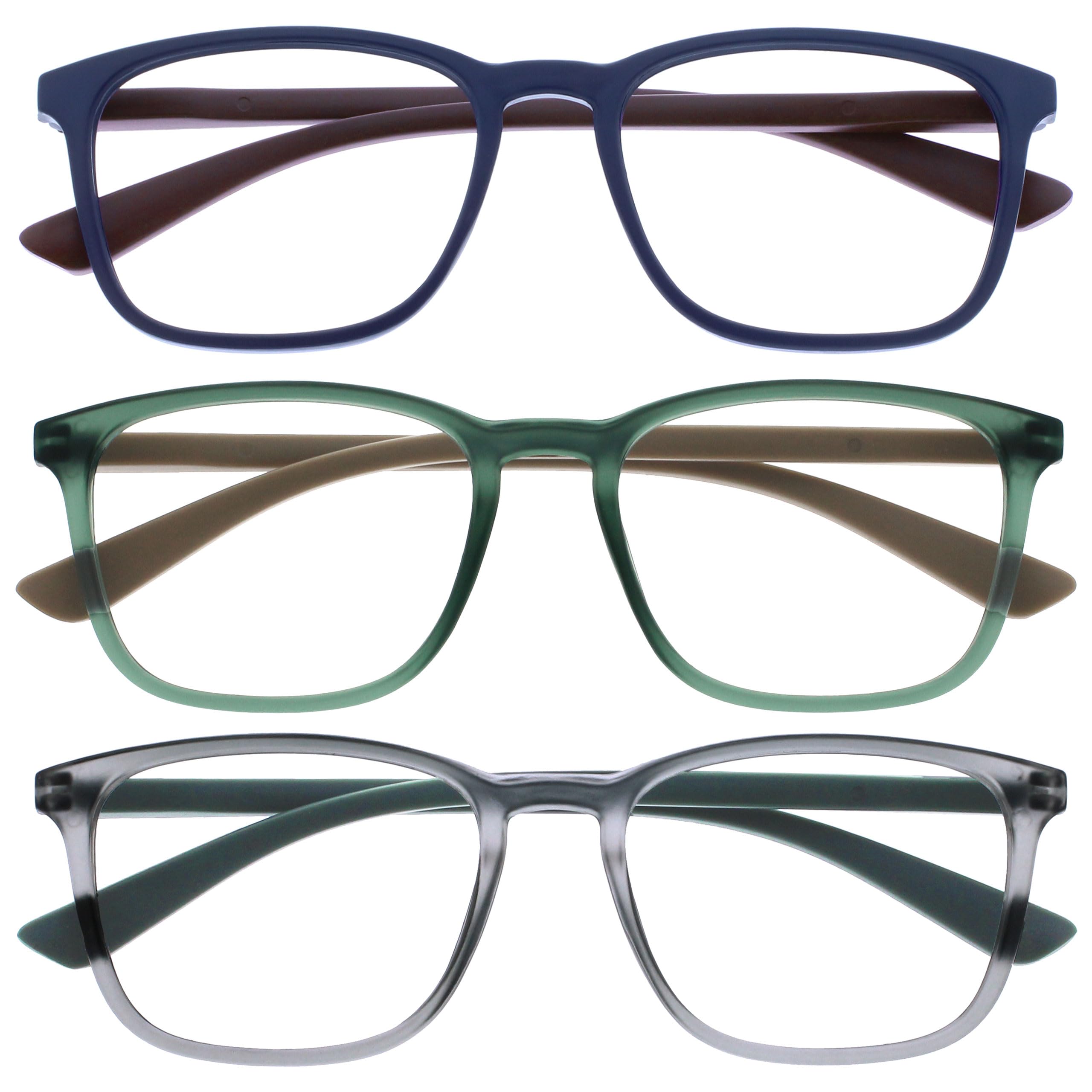 OPULIZE Max RRR78-367 RRR78-367 Reading Glasses - 3 Pairs - Classic Shape - Blue