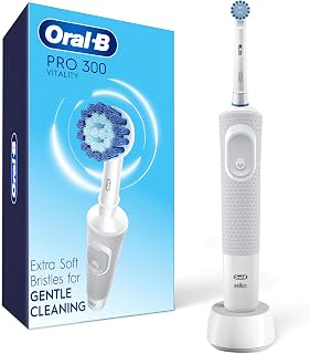 Oral-B Pro 300 Sensitive Clean Vitality Electric Toothbrush | Brushing timer, budget-friendly, 1 mode, from the #1 dentist recommended brand