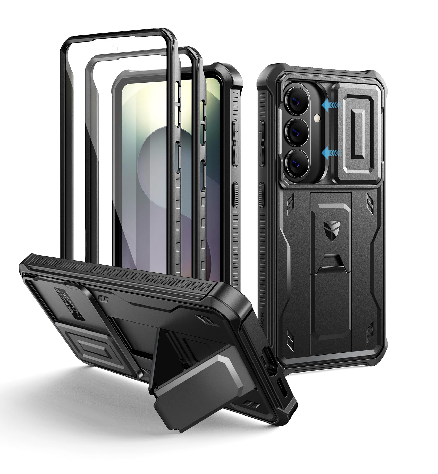 Dexnor for Samsung Galaxy S26 Case with Upgraded Slide Camera Cover & 2 Front Fr
