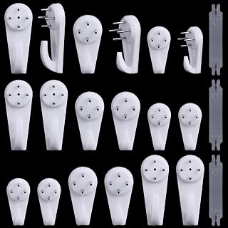 YSDMY Hooks for Hanging Pictures, 75 Pieces Picture Hook Set 3 cm/4 cm/2 Inch Wall Hooks for Hanging Without Trace with Hook Handrails, for Fixing Photo Frames, Easy Hanging