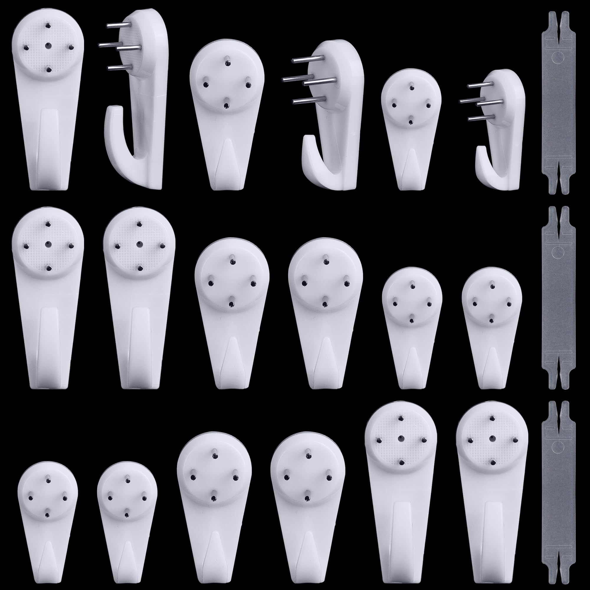 YSDMY Hooks for Hanging Pictures, 75 Pieces Picture Hook Set 3 cm/4 cm/2 Inch Wa