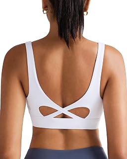 RUNNING GIRL Sports Bra for Women High Support, Molded Cup High Impact Sports Bras with Sewn in Pads Workout Running Bra