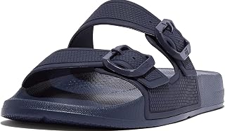 Fitflop Women's Iqushion Iridescent Two-bar Buckle SlidesSlide Sandal