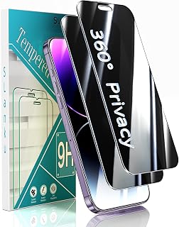 Slanku 360 Privacy Screen Protector for iPhone 14 Pro Tempered Glass Film